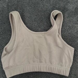 Streetwear Society Beige Sweats Sports Bra